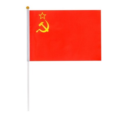 Флаг СССР на палочке(14*21см)